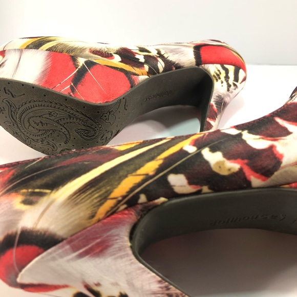 Dollhouse multicoloured round toe platform heels - Picture 7 of 9